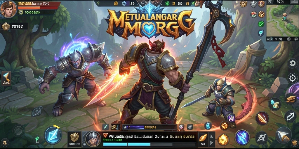 Tampilan gameplay epik 797K dalam dunia MMORPG.