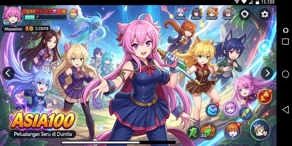 Tangkapan layar dari gameplay menarik di ASIA100.