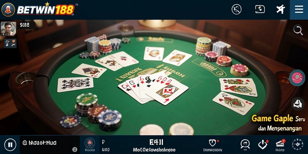 Screenshot gameplay BETWIN188 yang menampilkan serunya bermain Gaple.