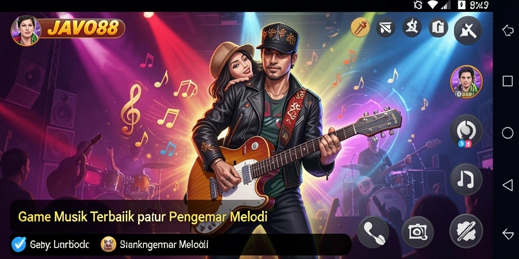 Tampilan gameplay JAVO88 yang menarik dan interaktif untuk penggemar musik.