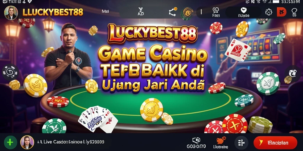 Tampilan gameplay LUCKYBEST88 yang mendebarkan dengan dealer langsung.