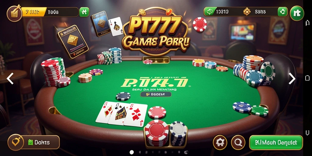 Screenshot PT777 menampilkan gameplay Poker yang menarik dan interaktif.