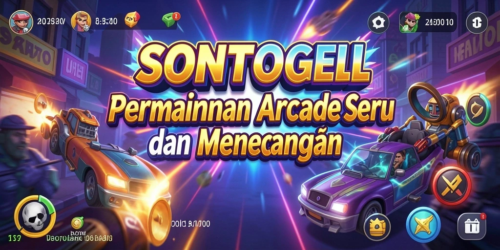 Screenshot utama gameplay SONTOGEL yang menampilkan aksi Arcade seru.