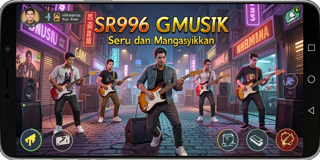 Tangkapan layar gameplay SR996 yang menampilkan aksi permainan musik.