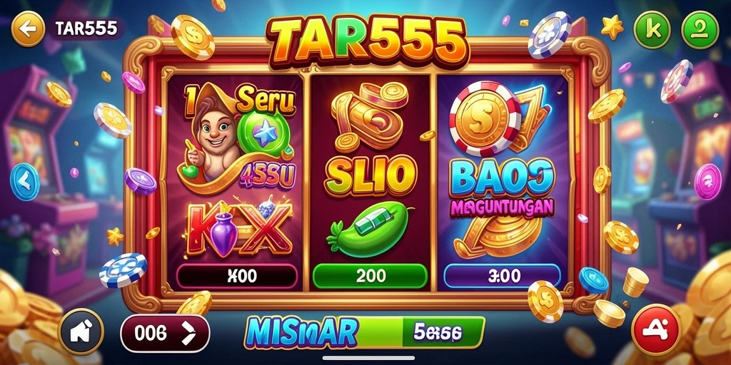 Screenshot TAR555 menampilkan gameplay slot yang seru dan menarik.