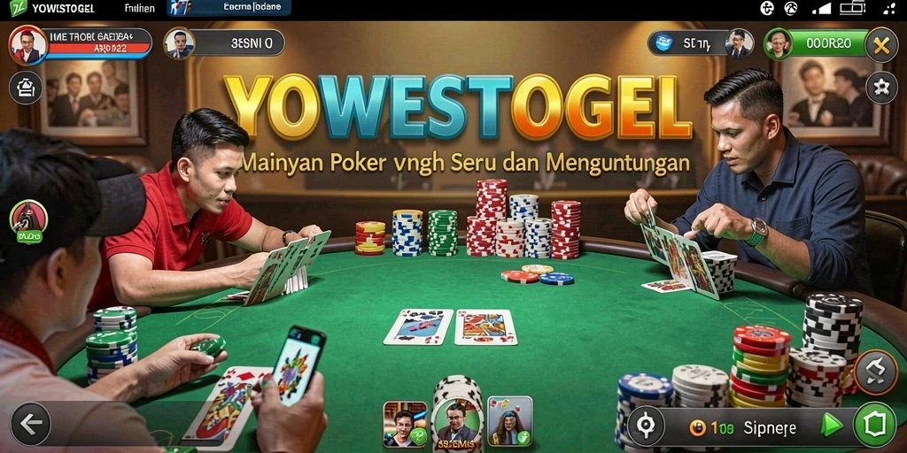 Tampilan gameplay seru di YOWESTOGEL Poker.